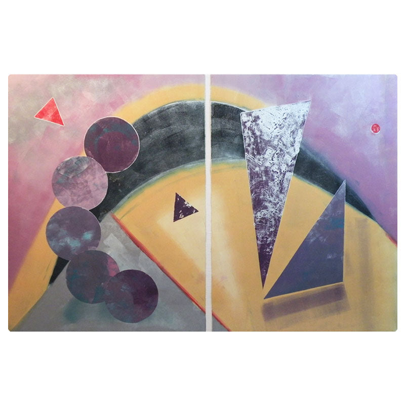 "A Delicate Balance" Monotype Diptych