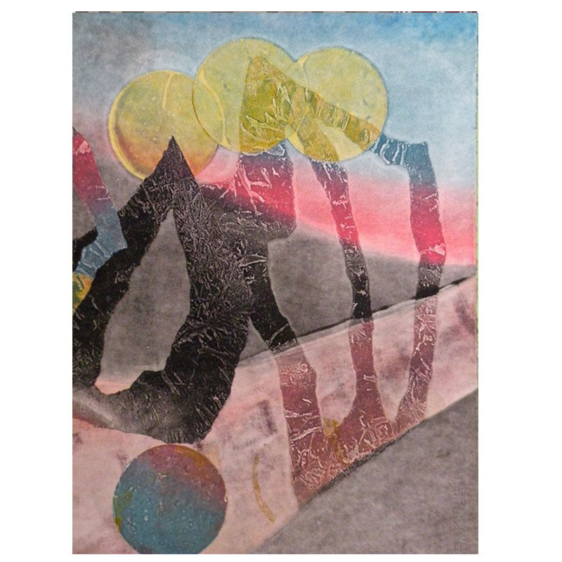 "Carnival" Monotype Diptych