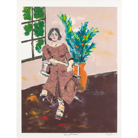 "Lady of the House" Monotype/ Chin Colle by Gloria Shaw.