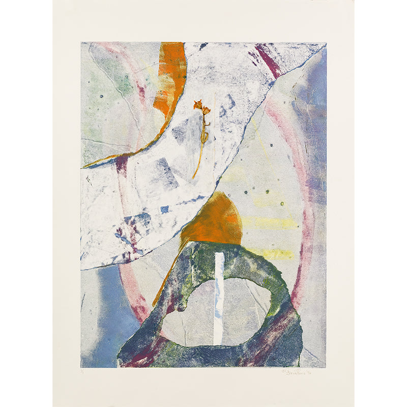 "To A Wildflower" Monotype/ Chin Colle by Gloria Shaw.