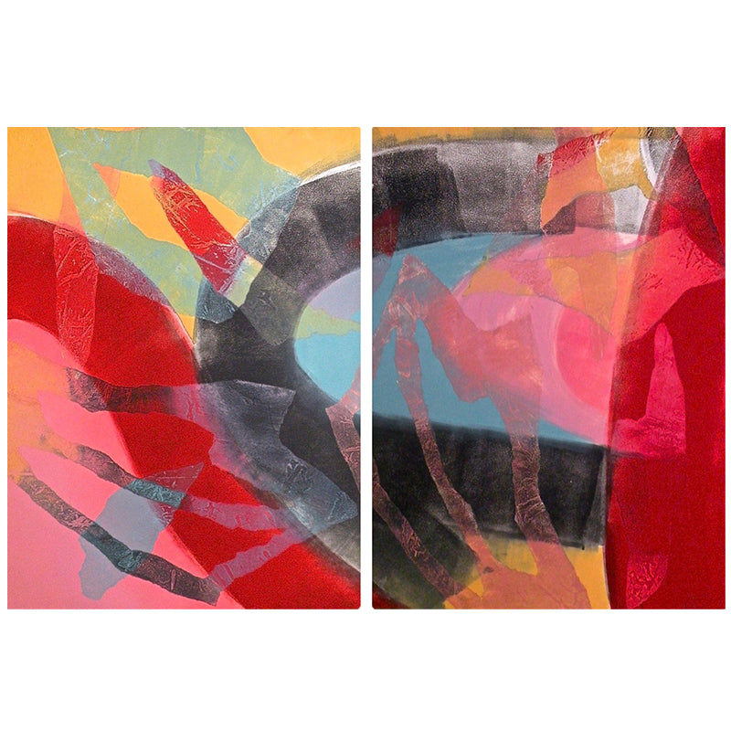 "Whirlwind" Monotype Diptych